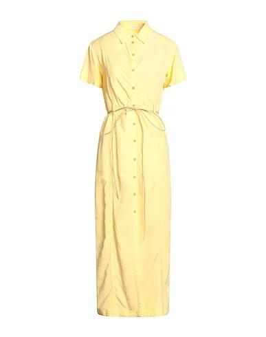 Yellow Cotton twill Long dress