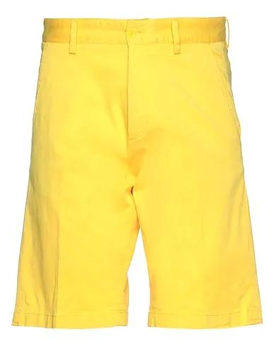 Yellow Cotton twill Shorts & Bermuda