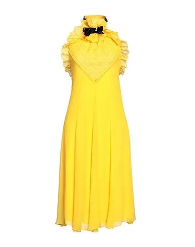 Yellow Crêpe Elegant dress