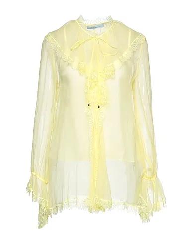 Yellow Crêpe Lace shirts & blouses