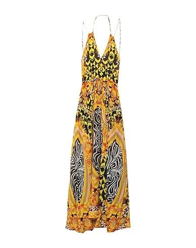 Yellow Crêpe Long dress