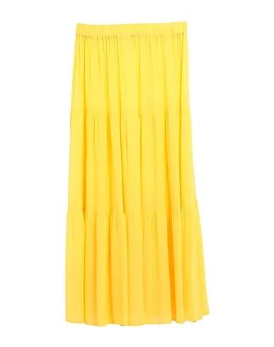 Yellow Crêpe Maxi Skirts