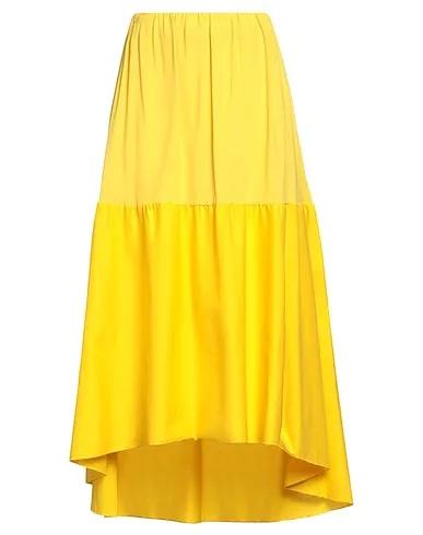 Yellow Crêpe Midi skirt