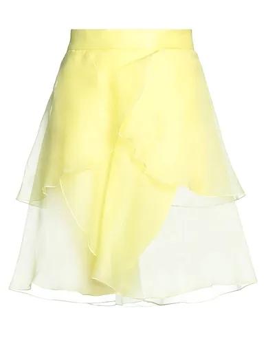 Yellow Crêpe Mini skirt