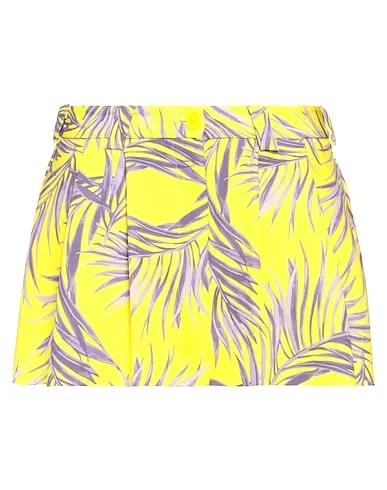 Yellow Crêpe Mini skirt
