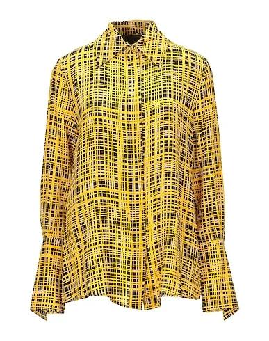 Yellow Crêpe Patterned shirts & blouses