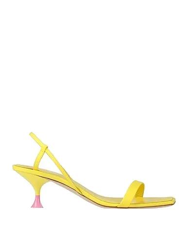 Yellow Crêpe Sandals