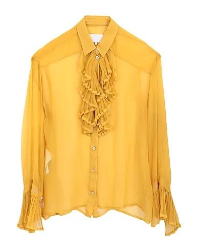 Yellow Crêpe Silk shirts & blouses