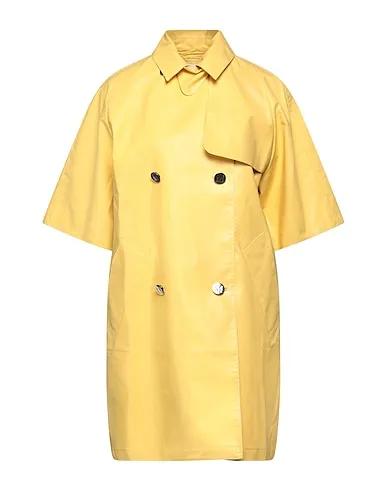 Yellow Double breasted pea coat