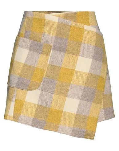 Yellow Flannel Mini skirt