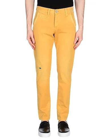 Yellow Gabardine Casual pants