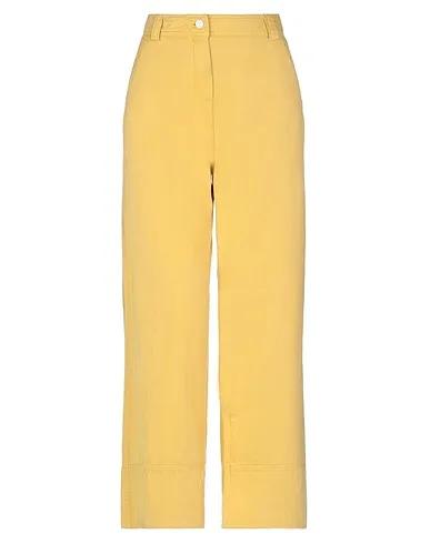 Yellow Gabardine Casual pants