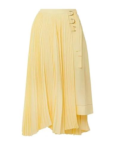 Yellow Gabardine Midi skirt