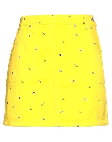 Yellow Gabardine Mini skirt