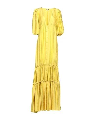 Yellow Jacquard Long dress