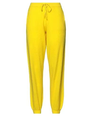 Yellow Knitted Casual pants