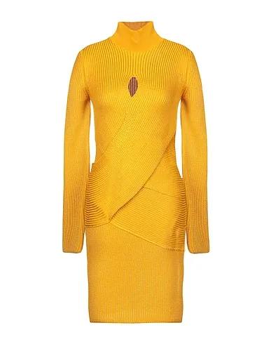Yellow Knitted Elegant dress