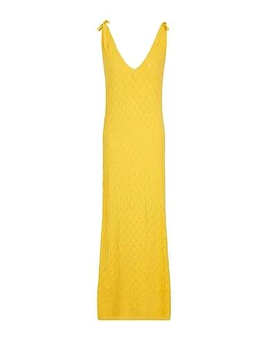 Yellow Knitted Long dress HONEYCOMB KNITTED LONG DRESS
