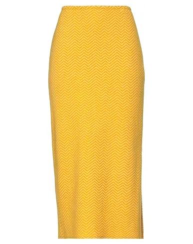 Yellow Knitted Midi skirt