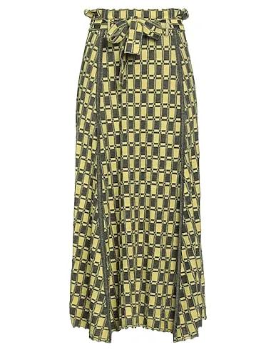 Yellow Knitted Midi skirt