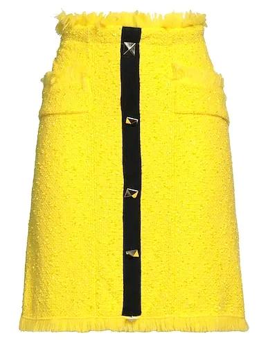 Yellow Knitted Mini skirt