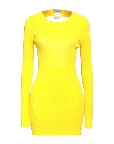 Yellow Knitted Short dress