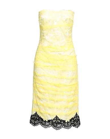 Yellow Lace Midi dress