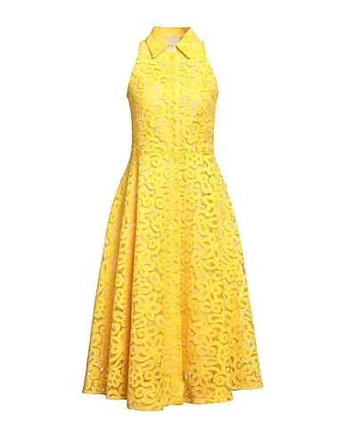 Yellow Lace Midi dress