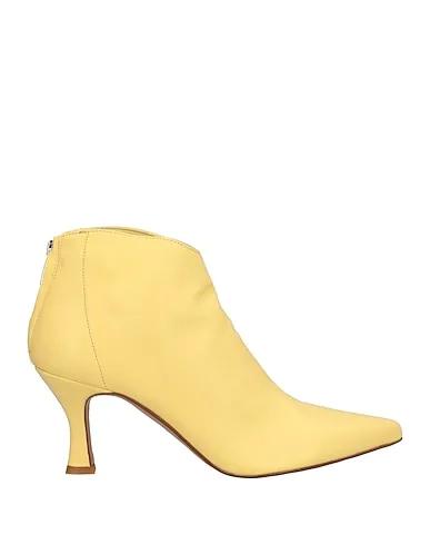 Yellow Leather Ankle boot
