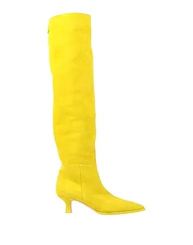 Yellow Leather Boots