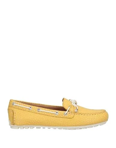 Yellow Leather Loafers