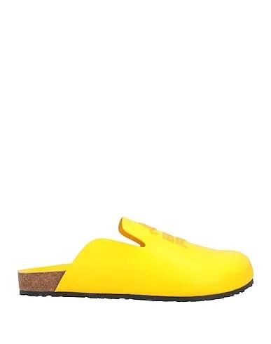 Yellow Leather Mules and clogs