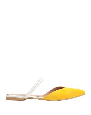 Yellow Leather Mules and clogs SUEDE POINT TOE MULE
