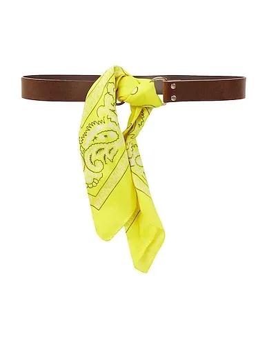 Yellow Leather Regular belt