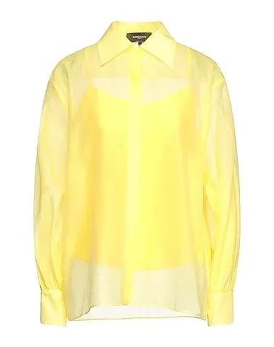 Yellow Organza Solid color shirts & blouses