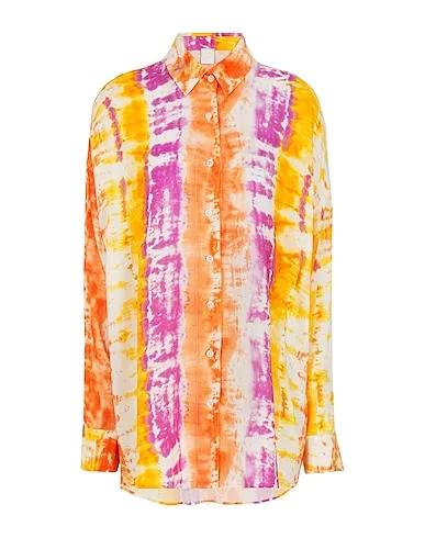 Yellow Patterned shirts & blouses PRINTED LOOSE-FIT SHIRT
