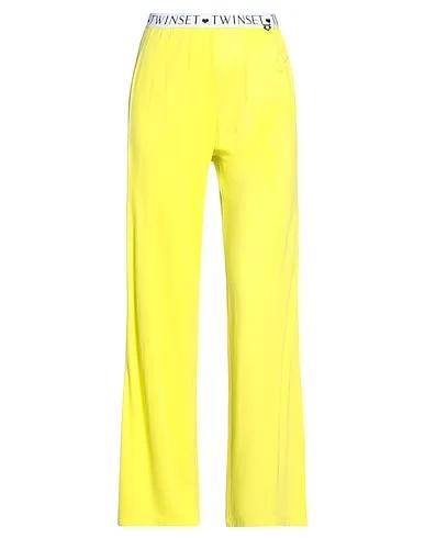 Yellow Piqué Casual pants