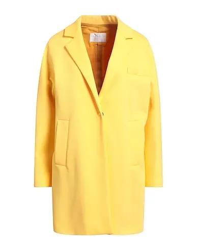 Yellow Piqué Full-length jacket