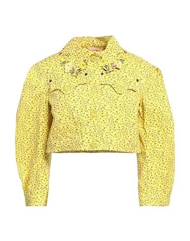 Yellow Plain weave Jacket