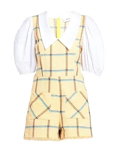 Yellow Plain weave Jumpsuit/one piece