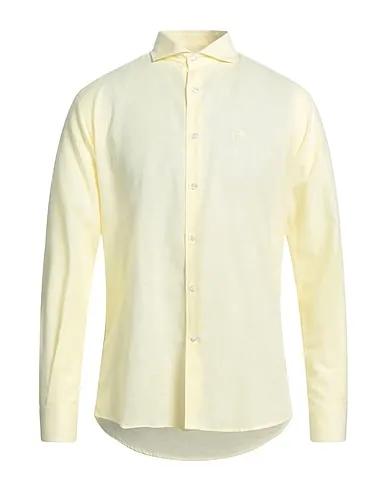 Yellow Plain weave Linen shirt