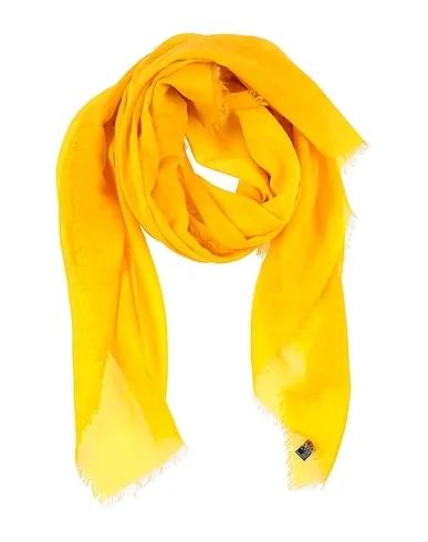Yellow Plain weave Scarves and foulards