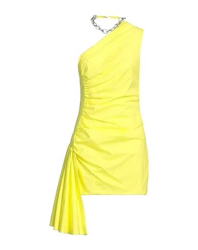 Yellow Plain weave Short dress