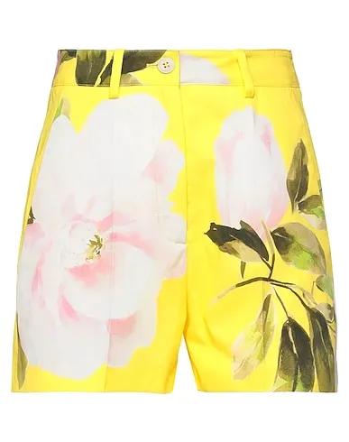 Yellow Plain weave Shorts & Bermuda