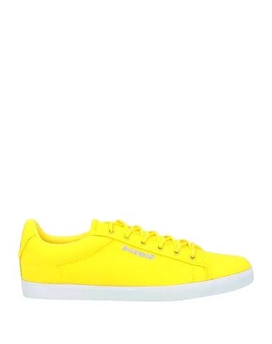 Yellow Plain weave Sneakers