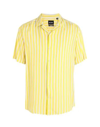 Yellow Plain weave Striped shirt
