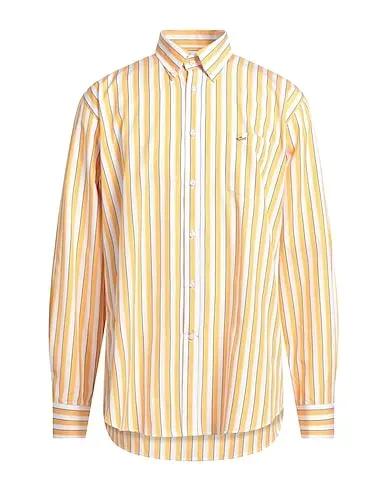 Yellow Plain weave Striped shirt
