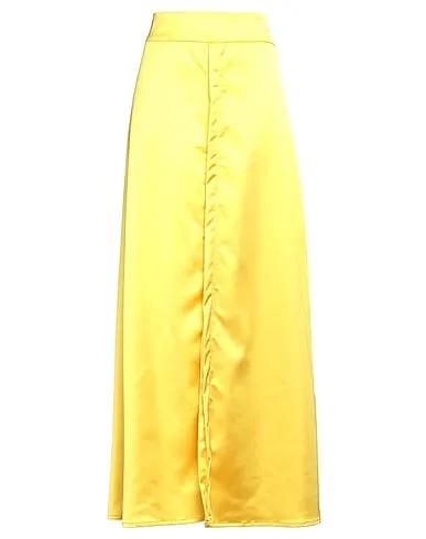 Yellow Satin Maxi Skirts