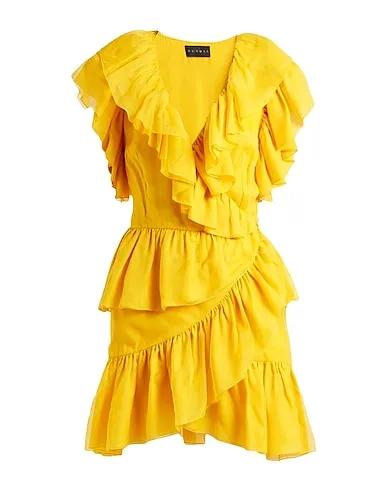 Yellow Satin Midi dress