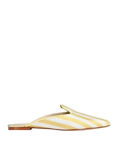 Yellow Satin Mules and clogs
